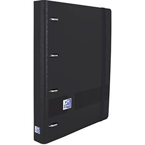 Oxford Live & Go Ordner mit 4 Ringen, Polyfoam mit Gummi, Größe A4+, abnehmbare Tafel, Stickerbogen, Nachfüllung mit 5 Farbbändern und 5 x 5 kariert, Schwarz Oxford Live & Go Ordner mit 4 Ringen, Polyfoam mit Gummi, Größe A4+, abnehmbare Tafel, Stickerbogen, Nachfüllung mit 5 Farbbändern und 5 x 5 kariert, Schwarz