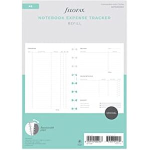 Filofax Einlage Expense Tracker Notebook Refill A5, White, 132861 Filofax Einlage Expense Tracker Notebook Refill A5, White, 132861