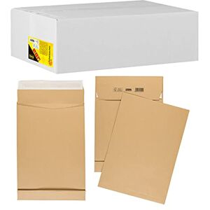 Idena 10250 Versandtaschen DIN C4, 100 Stück haftklebend, Faltentaschen mit 4 cm Bodenfalte, Briefumschläge ohne Fenster, aus 130 g/m² FSC-Recycled Papier in Braun Idena 10250 Versandtaschen DIN C4, 100 Stück haftklebend, Faltentaschen mit 4 cm Bodenfalte, Briefumschläge ohne Fenster, aus 130 g/m² FSC-Recycled Papier in Braun