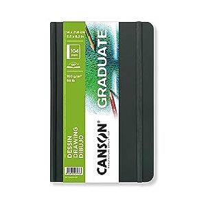 Canson Graduate Book Skizzenbuch, feine Körnung, 160 g/m², Sketchbook Hardcover, 14 x 21,6 cm, Weiß, 104 Blatt Canson Graduate Book Skizzenbuch, feine Körnung, 160 g/m², Sketchbook Hardcover, 14 x 21,6 cm, Weiß, 104 Blatt