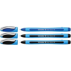 Schneider Kugelschreiber Slider Memo XB (extrabreit, Made in Germany) 3er Etui, 2x schwarz/1x blau Schneider Kugelschreiber Slider Memo XB (extrabreit, Made in Germany) 3er Etui, 2x schwarz/1x blau