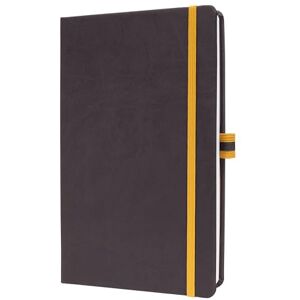 Sigel LS106 Notizbuch A5 kariert dunkelgrau, gelb, Hardcover, 176 Seiten, vegan, aus nachhaltigem Papier, Linescape Sigel LS106 Notizbuch A5 kariert dunkelgrau, gelb, Hardcover, 176 Seiten, vegan, aus nachhaltigem Papier, Linescape