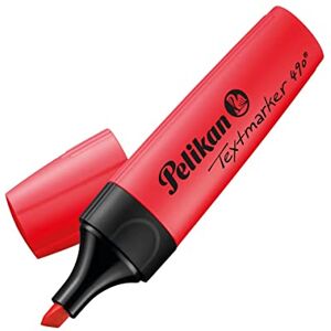 Pelikan Textmarker 490, 10 x Neon-Rot, 10 Stück, mit Keilspitze Pelikan Textmarker 490, 10 x Neon-Rot, 10 Stück, mit Keilspitze