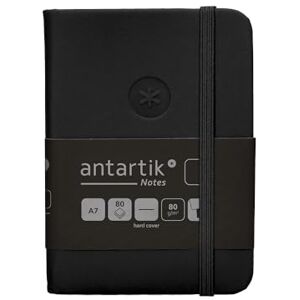 Antartik Notizheft mit Gummiband, fester Einband, A7, glatte Blätter, Schwarz, 80 Blatt, 80 g, FSC Antartik Notizheft mit Gummiband, fester Einband, A7, glatte Blätter, Schwarz, 80 Blatt, 80 g, FSC