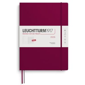 LEUCHTTURM1917 372641 Wochenkalender & Notizbuch Master (A4+) 2026, Port Red, Englisch LEUCHTTURM1917 372641 Wochenkalender & Notizbuch Master (A4+) 2026, Port Red, Englisch