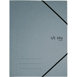 Leitz VON 5er Pack Eckspannermappe A4 mit Gummibandverschluss, Flexibler Karton, Für 150 Blatt, Silberdruck, Leichter Ordner für Schule & Haushalt, Grau, 30080085 Leitz VON 5er Pack Eckspannermappe A4 mit Gummibandverschluss, Flexibler Karton, Für 150 Blatt, Silberdruck, Leichter Ordner für Schule & Haushalt, Grau, 30080085
