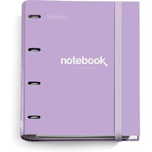 Miquelrius Ringordner A4 Emotions, Ringbuchordner mit 4 Ringen + kariertes Nachfüllpapier 90 g/m², Gummibandverschluss, Ringbuch Büro Zubehör Schul, Lavendel Miquelrius Ringordner A4 Emotions, Ringbuchordner mit 4 Ringen + kariertes Nachfüllpapier 90 g/m², Gummibandverschluss, Ringbuch Büro Zubehör Schul, Lavendel
