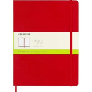 Moleskine Classic Notebook, Notizbuch Mit Blanko Seiten, Hardcover Mit Gummiband, Farbe Scharlachrot, XL 19 x 25 cm, 192 Seiten Moleskine Classic Notebook, Notizbuch Mit Blanko Seiten, Hardcover Mit Gummiband, Farbe Scharlachrot, XL 19 x 25 cm, 192 Seiten