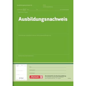 BRUNNEN 1042577 Schulheft Ausbildungsnachweis, A4, blanko, 28, grün BRUNNEN 1042577 Schulheft Ausbildungsnachweis, A4, blanko, 28, grün