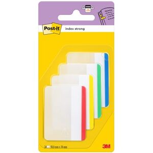 Post-it Index Strong Ablagetabs, Groß 24 Haftstreifen 50.8 mm x 38.1 mm Farben: Blau, Gelb, Grün, Rot- Extrastarke Haftstreifen für Dokumente und Informationen Post-it Index Strong Ablagetabs, Groß 24 Haftstreifen 50.8 mm x 38.1 mm Farben: Blau, Gelb, Grün, Rot- Extrastarke Haftstreifen für Dokumente und Informationen