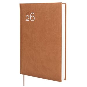 Finocam Kalender 2026, 1 Tag pro Seite, Januar Dezember (12 Monate), Jahresplaner 2026, gebunden, Hardcover, gepolstert, Milano, Braun, Spanisch Finocam Kalender 2026, 1 Tag pro Seite, Januar Dezember (12 Monate), Jahresplaner 2026, gebunden, Hardcover, gepolstert, Milano, Braun, Spanisch