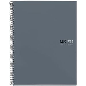 Miquelrius Spiralblock A4, 80 Blatt einfarbig, 90 g/m² extraopakes Papier, 5-mm-Karo, laminierter Hartkartondeckel, 4-fach gelocht, Notebook The Original, Graphit Miquelrius Spiralblock A4, 80 Blatt einfarbig, 90 g/m² extraopakes Papier, 5-mm-Karo, laminierter Hartkartondeckel, 4-fach gelocht, Notebook The Original, Graphit