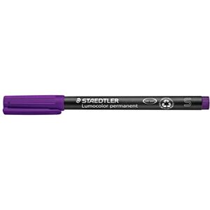 Staedtler permanent Marker Lumocolor, violett, Superfein, ca. 0,4 mm, wisch- und wasserfest, Made in Germany, lange Lebensdauer, 10 violette Universalstifte im Kartonetui, 313-6 Staedtler permanent Marker Lumocolor, violett, Superfein, ca. 0,4 mm, wisch- und wasserfest, Made in Germany, lange Lebensdauer, 10 violette Universalstifte im Kartonetui, 313-6