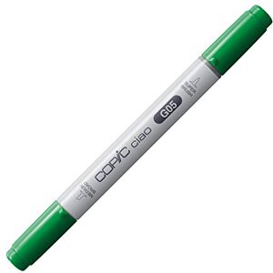 Copic Ciao Marker Typ G 05, Emerald Green, vielseitiger Layoutmarker, mit einer mittelbreiten und einer Brush-Spitze Copic Ciao Marker Typ G 05, Emerald Green, vielseitiger Layoutmarker, mit einer mittelbreiten und einer Brush-Spitze