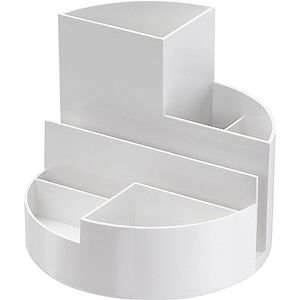 MAUL Schreibtisch Organizer rundbox Eco Ø14x12,5cm Organizer aus 85% recyceltem Kunststoff mit 6 Fächern Moderner Stiftehalter Stifte Organizer für Büro und Schreibtisch Weiß MAUL Schreibtisch Organizer rundbox Eco Ø14x12,5cm Organizer aus 85% recyceltem Kunststoff mit 6 Fächern Moderner Stiftehalter Stifte Organizer für Büro und Schreibtisch Weiß