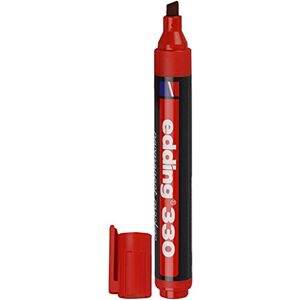 edding 330 Permanentmarker rot 10 Stifte Keil-Spitze 1-5 mm wasserfest, schnell-trocknend wischfest für Karton, Kunststoff, Glas, Holz, Metall, Glas edding 330 Permanentmarker rot 10 Stifte Keil-Spitze 1-5 mm wasserfest, schnell-trocknend wischfest für Karton, Kunststoff, Glas, Holz, Metall, Glas