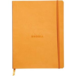 Rhodia 117565C Notizheft rama mit weichem Umschlag, dot grid, 80 Blatt, 90 g elfenbeinfarbenes Papier, 190 x 250 mm, Lesezeichen, Innentasche,1 Stück,orange Rhodia 117565C Notizheft rama mit weichem Umschlag, dot grid, 80 Blatt, 90 g elfenbeinfarbenes Papier, 190 x 250 mm, Lesezeichen, Innentasche,1 Stück,orange