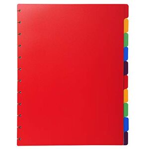 Exacompta 86003E Kunststoff-Register überbreit. Rot, Für DIN A4 24 x 30,5 cm volle Höhe mit Organisationsdruck 10-teilig vollfarbig 2 x 5 Farben zur Ablage von Prospekthüllen Exacompta 86003E Kunststoff-Register überbreit. Rot, Für DIN A4 24 x 30,5 cm volle Höhe mit Organisationsdruck 10-teilig vollfarbig 2 x 5 Farben zur Ablage von Prospekthüllen