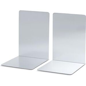 MAUL Buchstütze aus Aluminium (2er Pack) 16x15x21cm Bücherhalter, Organizer für Kinder, Bücher, Büro, Regal Bücherstütze im stilvollen Aluminium Design, möbelschonender Buchhalter Silber MAUL Buchstütze aus Aluminium (2er Pack) 16x15x21cm Bücherhalter, Organizer für Kinder, Bücher, Büro, Regal Bücherstütze im stilvollen Aluminium Design, möbelschonender Buchhalter Silber