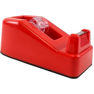 RAYLU PAPER Klebebandspender für Schreibtisch und Büro, mit rutschfester Basis, langlebig, geeignet für 33 m Klebebandrollen (Rot) RAYLU PAPER Klebebandspender für Schreibtisch und Büro, mit rutschfester Basis, langlebig, geeignet für 33 m Klebebandrollen (Rot)