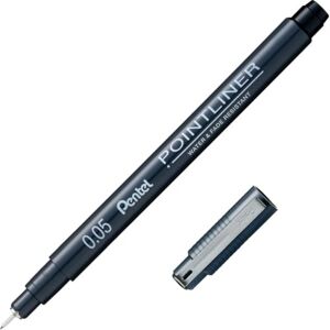 Pentel Pointliner S20P-05A, Fineliner, schwarz, wasserfest und lichtecht, 0,05 mm, 12 Stück Pentel Pointliner S20P-05A, Fineliner, schwarz, wasserfest und lichtecht, 0,05 mm, 12 Stück
