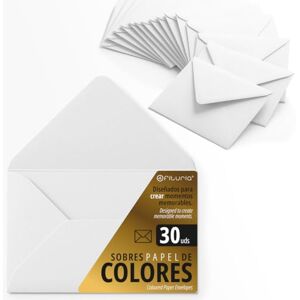 OFITURIA Papierumschläge, kleine farbige Umschläge, ideal für Geschenke, Briefe, Karten Farben, Größe 90 x 140 mm, entworfen, um zu überraschen und besondere Momente zu schaffen – (weiß, 30 Stück) OFITURIA Papierumschläge, kleine farbige Umschläge, ideal für Geschenke, Briefe, Karten Farben, Größe 90 x 140 mm, entworfen, um zu überraschen und besondere Momente zu schaffen – (weiß, 30 Stück)