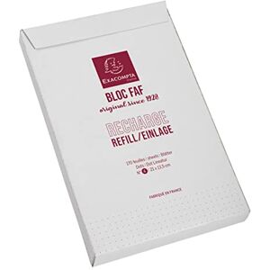 Exacompta 12524E Nachfülleinlagen für Schreibblock FAF No.4 gepunktet 170 Blatt , 21 x 13,5 cm, mikroperforiert, ideal für Ihre Notizen, Retro-Design mit zeitloser Eleganz Exacompta 12524E Nachfülleinlagen für Schreibblock FAF No.4 gepunktet 170 Blatt , 21 x 13,5 cm, mikroperforiert, ideal für Ihre Notizen, Retro-Design mit zeitloser Eleganz