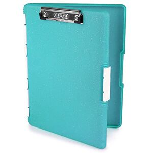 Dexas Slimcase 2 Klemmbrett mit seitlicher Öffnung, 31,8 x 24,1 cm, Blaugrün Glitter Dexas Slimcase 2 Klemmbrett mit seitlicher Öffnung, 31,8 x 24,1 cm, Blaugrün Glitter