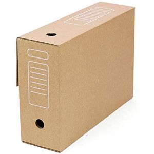 ONLY BOXES Packung mit 20 Archivschachteln, A4, Wellpappe, 3 mm, automatischer Verschluss ohne Band, 100% recycelbar, Maße: 36 x 10,3 x 27,1 cm, Braun ONLY BOXES Packung mit 20 Archivschachteln, A4, Wellpappe, 3 mm, automatischer Verschluss ohne Band, 100% recycelbar, Maße: 36 x 10,3 x 27,1 cm, Braun