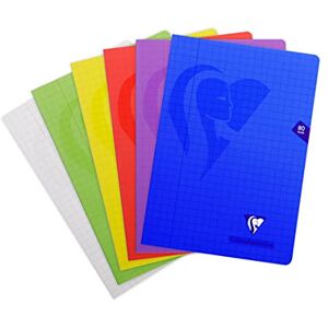 Clairefontaine 303210C Schulheft / Heft Mimesys DIN A4 21x29,7 cm, 40 Blatt 90g, geheftet, kariert 10x10 mit Rand, Einband aus PP, farbig sortiert, 1 Stück Clairefontaine 303210C Schulheft / Heft Mimesys DIN A4 21x29,7 cm, 40 Blatt 90g, geheftet, kariert 10x10 mit Rand, Einband aus PP, farbig sortiert, 1 Stück