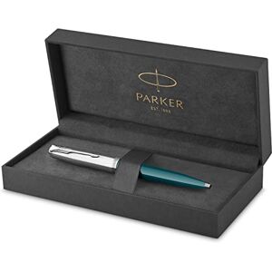 Parker 51 Kugelschreiber Petrolblauer Schaft mit Chromfarbenen Zierteilen Mittlere Schreibspitze mit Schwarzer Nachfüllmine Geschenkbox Parker 51 Kugelschreiber Petrolblauer Schaft mit Chromfarbenen Zierteilen Mittlere Schreibspitze mit Schwarzer Nachfüllmine Geschenkbox