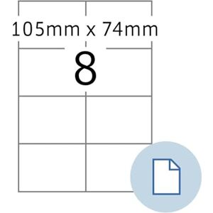 Herma 58105 Wetterfeste Folienetiketten, 250 Blatt, 105 x 74 mm, 8 pro A4 Bogen, 2000 Stück, selbstklebend, bedruckbar, matt, blanko Outdoor Klebeetiketten Aufkleber aus Polyethylen, weiß Herma 58105 Wetterfeste Folienetiketten, 250 Blatt, 105 x 74 mm, 8 pro A4 Bogen, 2000 Stück, selbstklebend, bedruckbar, matt, blanko Outdoor Klebeetiketten Aufkleber aus Polyethylen, weiß