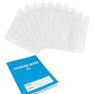 EXERZ A4 Buchumschläge 10er Pack Matt Finish, verstellbare PP-Hüllen für A4 Bücher und Notizbücher einfache Montage mit Klebestreifen langlebig Einmalgebrauch EXERZ A4 Buchumschläge 10er Pack Matt Finish, verstellbare PP-Hüllen für A4 Bücher und Notizbücher einfache Montage mit Klebestreifen langlebig Einmalgebrauch