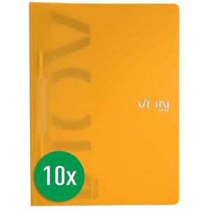 Leitz VON 10er Pack Schnellhefter A4, PP Kunststoff, Für 100 Blatt, Leichter Softcover-Ordner mit modernem VON-Aufdruck, Für Schule & Zuhause, Gelb, 46790015 Leitz VON 10er Pack Schnellhefter A4, PP Kunststoff, Für 100 Blatt, Leichter Softcover-Ordner mit modernem VON-Aufdruck, Für Schule & Zuhause, Gelb, 46790015