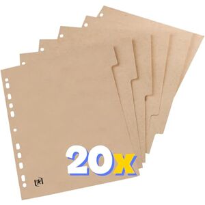 Oxford Register Touareg, DIN A4, 5-teilig, aus Recycling-Kraftkarton, beige, 20 Stück Oxford Register Touareg, DIN A4, 5-teilig, aus Recycling-Kraftkarton, beige, 20 Stück