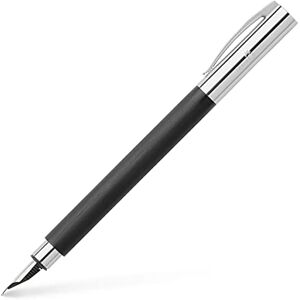 Faber-Castell 148141 Füllfederhalter AMBITION Edelharz, Feder: F, inklusive Geschenkverpackung, Schaftfarbe: schwarz/silber Faber-Castell 148141 Füllfederhalter AMBITION Edelharz, Feder: F, inklusive Geschenkverpackung, Schaftfarbe: schwarz/silber
