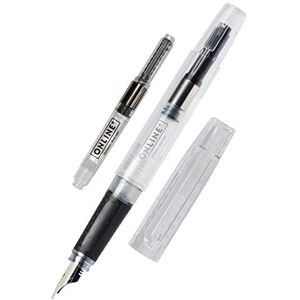 Online Füllhalter Bachelor,transparenter Füller,breite Kalligrafiefeder 0,8 mm, für Standard-Tintenpatronen, ergonomisches Griffstück, nachhaltiger Konverter, für Lettering/Bullet Journal/Kalligrafie Online Füllhalter Bachelor,transparenter Füller,breite Kalligrafiefeder 0,8 mm, für Standard-Tintenpatronen, ergonomisches Griffstück, nachhaltiger Konverter, für Lettering/Bullet Journal/Kalligrafie