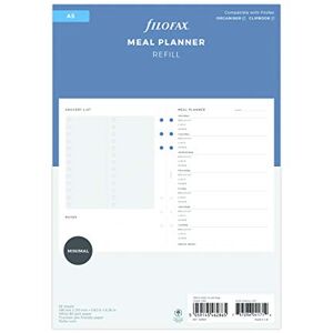 Filofax A5 Mahlzeitenplaner-Nachfüllpackung. Filofax A5 Mahlzeitenplaner-Nachfüllpackung.