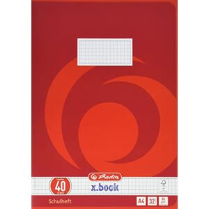 Herlitz Schulheft x.book A4, kariert, Lineatur 40, 32 Blatt, 5 Stück Herlitz Schulheft x.book A4, kariert, Lineatur 40, 32 Blatt, 5 Stück