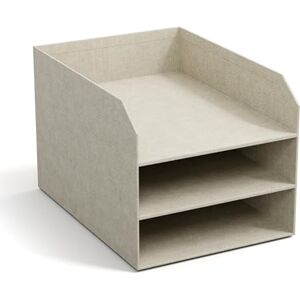 BIGSO BOX OF SWEDEN BIGSO Trey 3-stufige Briefablage – praktische Ablagefläche für Briefe, Dokumente in DIN A4-Format – Ordnungssystem aus Faserplatte mit Papier in Leinenoptik – beige BIGSO BOX OF SWEDEN BIGSO Trey 3-stufige Briefablage – praktische Ablagefläche für Briefe, Dokumente in DIN A4-Format – Ordnungssystem aus Faserplatte mit Papier in Leinenoptik – beige