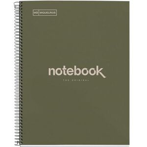 Miquelrius A4 Recycling-Notizbuch, 80 Blatt 80 g/m², 7 mm liniert, Notizbuch aus Recyclingpapier (Post-Consumer-Recycling), 1 Farbstreifen, 4-fach gelocht, Recycling-Umschlag, ECO Grün Miquelrius A4 Recycling-Notizbuch, 80 Blatt 80 g/m², 7 mm liniert, Notizbuch aus Recyclingpapier (Post-Consumer-Recycling), 1 Farbstreifen, 4-fach gelocht, Recycling-Umschlag, ECO Grün