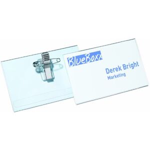 Durable Namensschild Economy mit Kombiklemme 54 x 90 mm,Namensschilder 50 Stück, 814519 Durable Namensschild Economy mit Kombiklemme 54 x 90 mm,Namensschilder 50 Stück, 814519