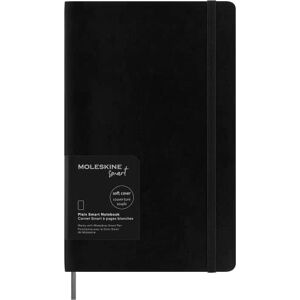 Moleskine Smart Notebook, Smart Writing System, Digitales Smart-Notizbuch mit Weichem Einband, Blanko-Seiten und Praktischem Gummizugverschluss, Großformat 13 x 21, Farbe: Schwarz Moleskine Smart Notebook, Smart Writing System, Digitales Smart-Notizbuch mit Weichem Einband, Blanko-Seiten und Praktischem Gummizugverschluss, Großformat 13 x 21, Farbe: Schwarz