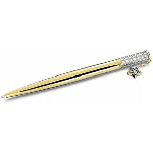 Swarovski Celebration 2022 Kugelschreiber, Weißer Stift mit Goldlegierungsschicht, Edlen Kristallen und Sternanhänger Swarovski Celebration 2022 Kugelschreiber, Weißer Stift mit Goldlegierungsschicht, Edlen Kristallen und Sternanhänger