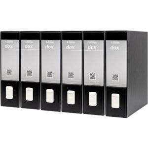 Rexel Dox Aktenordner (DIN A4 Inhalt) 6 Stück weiß Schwarz Rexel Dox Aktenordner (DIN A4 Inhalt) 6 Stück weiß Schwarz