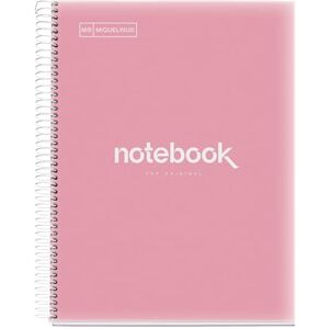 Miquelrius Notizbuch A4 Notizblock Emotionen, 160 Seiten 90 g/m², Raster 5 x 5 mm, 8 farbige Streifen, Mikroperforierte Spirale, Polypropyleneinband, 4-Loch-Lochung, Raster Notizbuch, Rosa Miquelrius Notizbuch A4 Notizblock Emotionen, 160 Seiten 90 g/m², Raster 5 x 5 mm, 8 farbige Streifen, Mikroperforierte Spirale, Polypropyleneinband, 4-Loch-Lochung, Raster Notizbuch, Rosa
