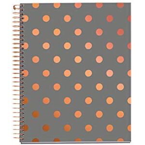 Miquelrius Notizbuch A5, Hardcover, 4 farbige Streifen, 120 karierte Seiten, nachhaltiges Papier 70 g/m² mit Mikroperforation, 2 Lochungen, Design mit Punkten Miquelrius Notizbuch A5, Hardcover, 4 farbige Streifen, 120 karierte Seiten, nachhaltiges Papier 70 g/m² mit Mikroperforation, 2 Lochungen, Design mit Punkten