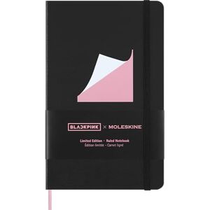Moleskine X Blackpink Notizbuch L/A5, liniert, fester Einband, Schwarz Moleskine X Blackpink Notizbuch L/A5, liniert, fester Einband, Schwarz