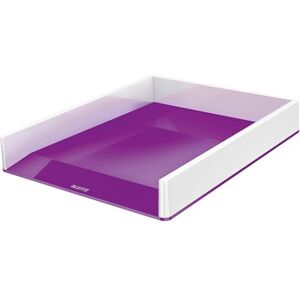 Leitz Briefkorb A4, Zweifarbiges Design, Weiß/Violett, Duo Colour, WOW, 53611062 Leitz Briefkorb A4, Zweifarbiges Design, Weiß/Violett, Duo Colour, WOW, 53611062