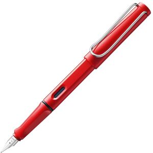 Lamy safari red Füller Füllhalter mit ergonomischem Griff & polierter Stahlfeder in Strichbreite EF robuster ASA-Kunststoff inkl. Tintenpatrone T 10 blau Rechtshänder Lamy safari red Füller Füllhalter mit ergonomischem Griff & polierter Stahlfeder in Strichbreite EF robuster ASA-Kunststoff inkl. Tintenpatrone T 10 blau Rechtshänder
